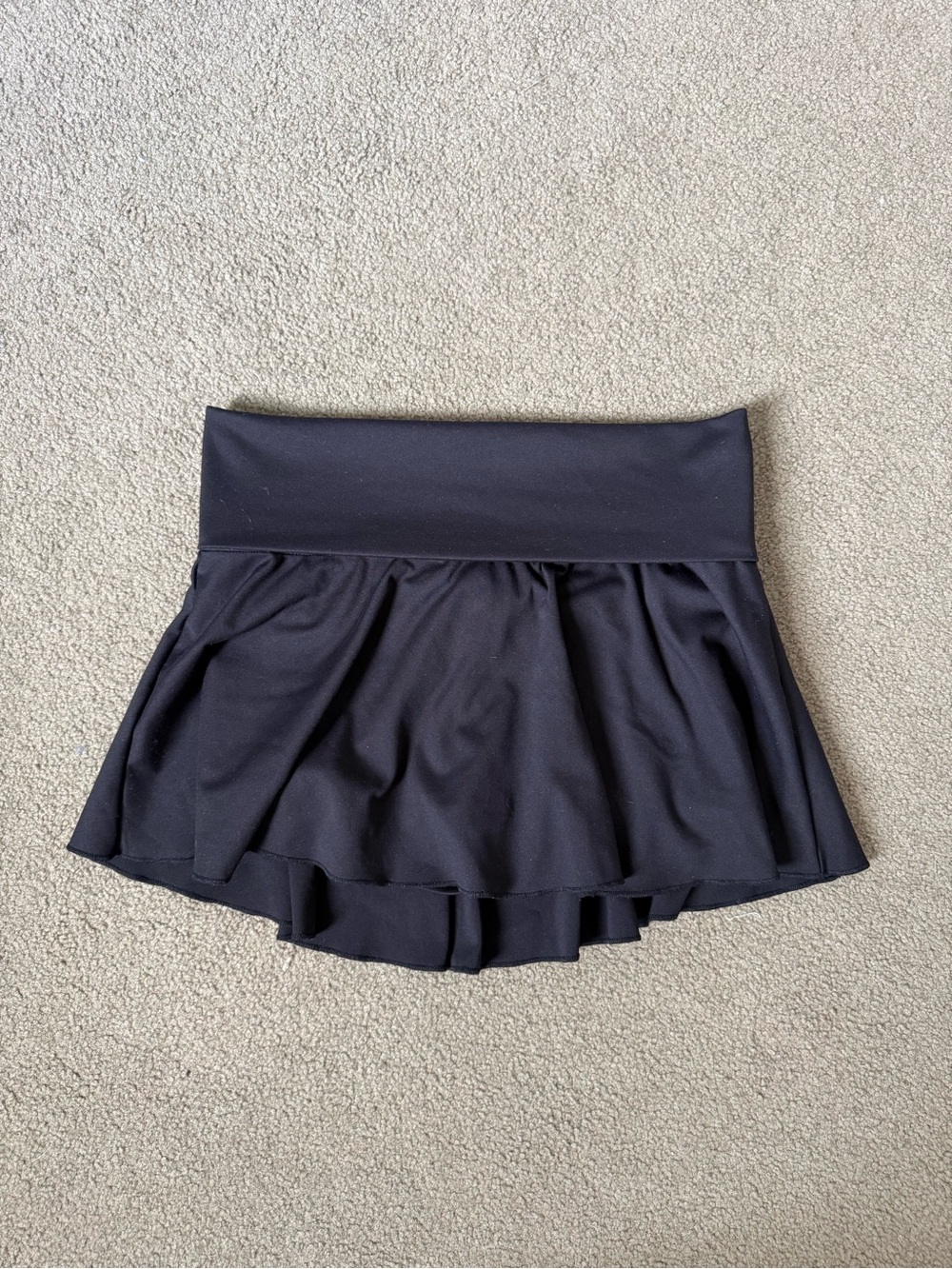 Garage Black Fold Over Mini Skirt